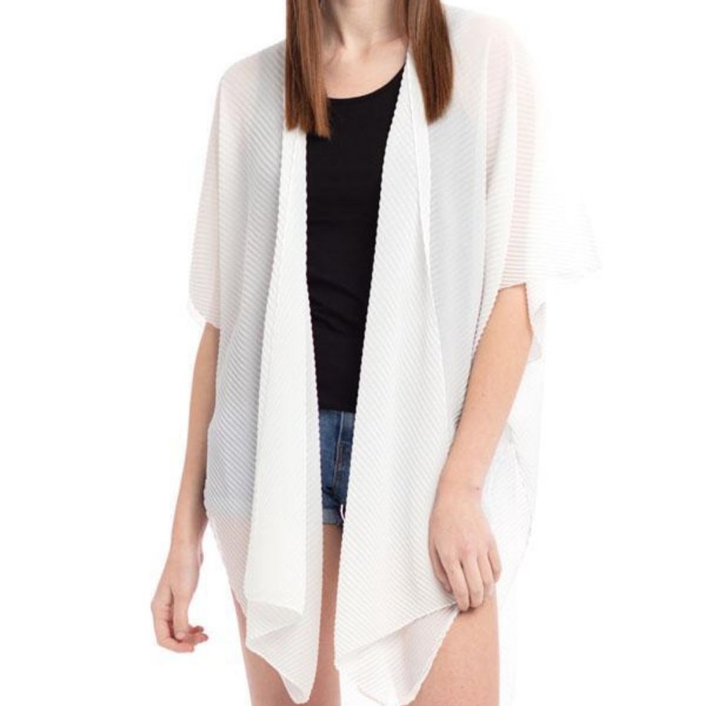 Pleated Kimono Poncho